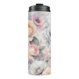 Garrafa Térmica Elegantes Flores de Rosa