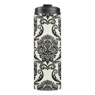 Garrafa Térmica Elementos decorativos, desenho sem costura à mão l