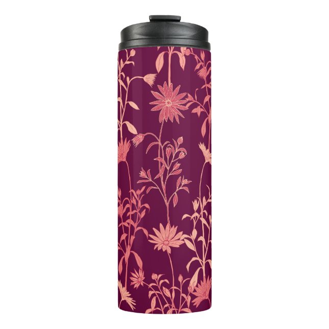 Garrafa Térmica Elementos Separados: Vintage Floral (Frente)