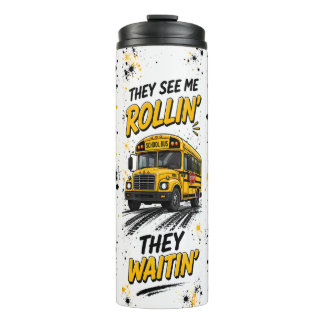 Garrafa Térmica Eles Me Veem Rolando Tumbler Engraçado para Motori