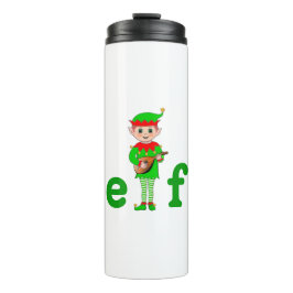 Garrafa Térmica Elf Musical Moderno em Branco