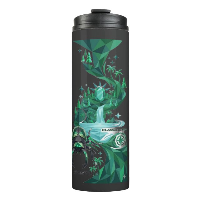 Garrafa Térmica “Emerald Island Beetle – Nature Art  (Frente)