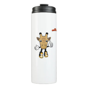 Garrafa Térmica emoji animais girafa para cima
