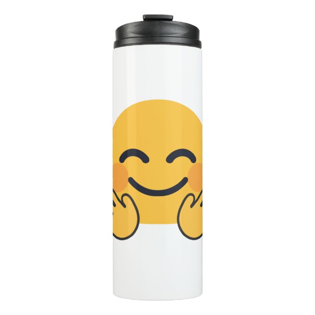 Garrafa Térmica Emoji de Abraço (Frente)