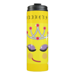 Garrafa Térmica Emoticon Princesa Espelhante