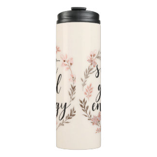 Garrafa Térmica Energia de Menina Soft Fofa Floral Feminina