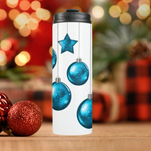 Garrafa Térmica Enfeites de natal e estrelas Tumbler Térmico