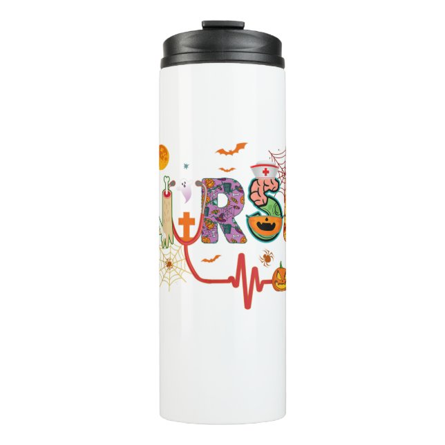Garrafa Térmica Enfermeira Halloween Costume Stethoscope Pulsação (Frente)