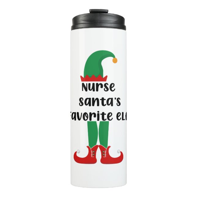 Garrafa Térmica Enfermeira Papai noel favorita Enfermeira Engraçad (Frente)