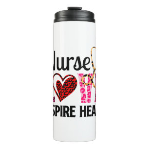 Garrafa Térmica Enfermeiro Amor Inspira Coração - Enfermeira Motiv