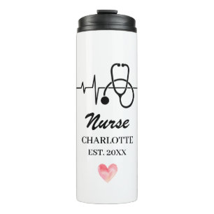 Garrafa Térmica Enfermeiro Cardíaco Médico Stetoscope Pulso Cardía