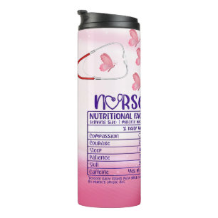 Garrafa Térmica Enfermeiro Rótulo Nutricional Tumbler Térmico