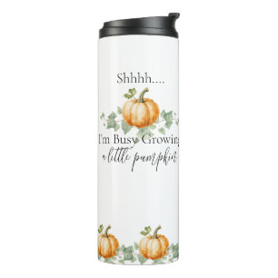 Garrafa Térmica Engraçada Gravidez Futuro Mãe Pumpkin Tumbler