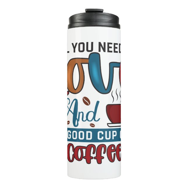 Garrafa Térmica Engraçadas citações de café humoradas para amantes (Frente)