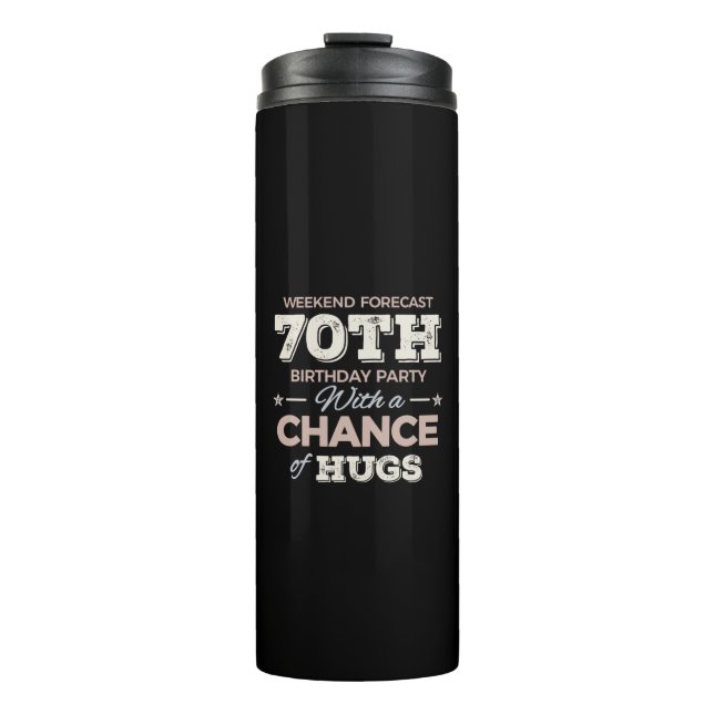 Garrafa Térmica Engraçado 70 de aniversário (Frente)