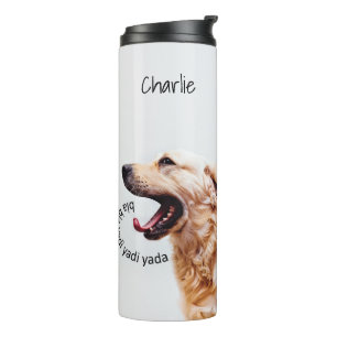 Garrafa Térmica Engraçado Cachorro Cachorro com nome personalizado