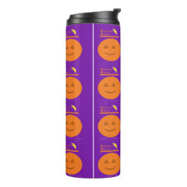 Garrafa Térmica Engraçado Design de Abóbora Tumbler Térmico