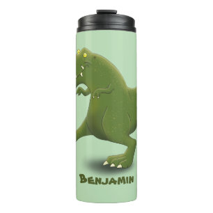 Garrafa Térmica Engraçado humor de desenho animado com dinossauro