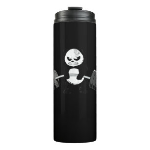 Garrafa Térmica Engraçado Panda Trabalhando Kitten Gym Poder de D
