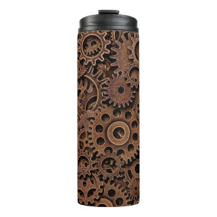 Garrafa Térmica Engrenagens de latão de metal em vinheta