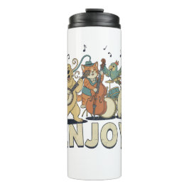 Garrafa Térmica “Enjoy – Cute Pets Playing Musical Instruments