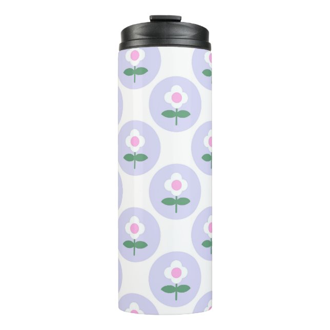 Garrafa Térmica Ensino das Crianças de Flores Roxas (Frente)