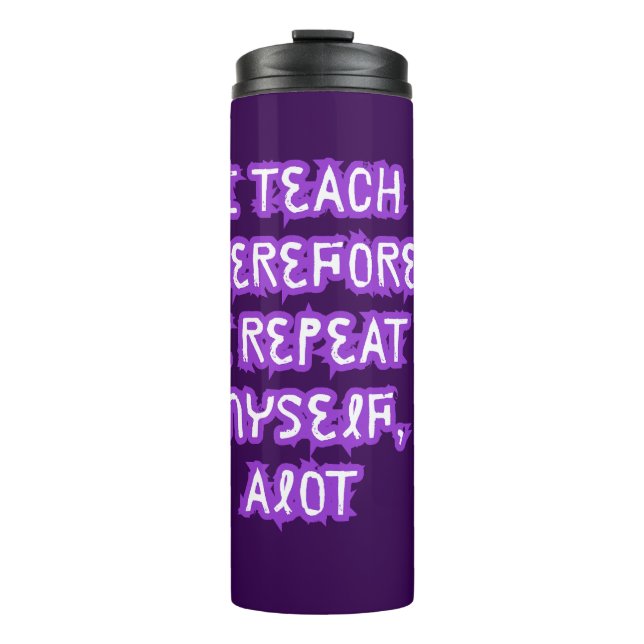 Garrafa Térmica Ensino Por Isso, Repetirei-Me. (Frente)