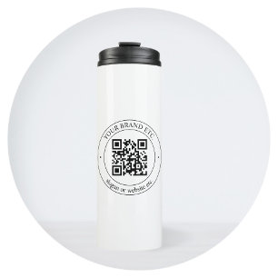 Garrafa Térmica Envie Seu Próprio Código QR e Texto Personalizável