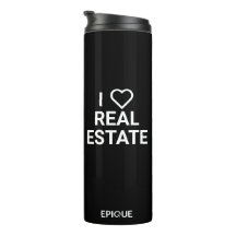 Epique I Heart Imóveis Black Tumbler