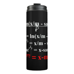 Garrafa Térmica Equação de Matemática Feliz Natal