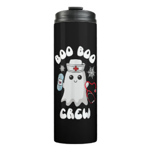 Garrafa Térmica Equipe Boo Boo Enfermeira Fofa Fantasma Halloween