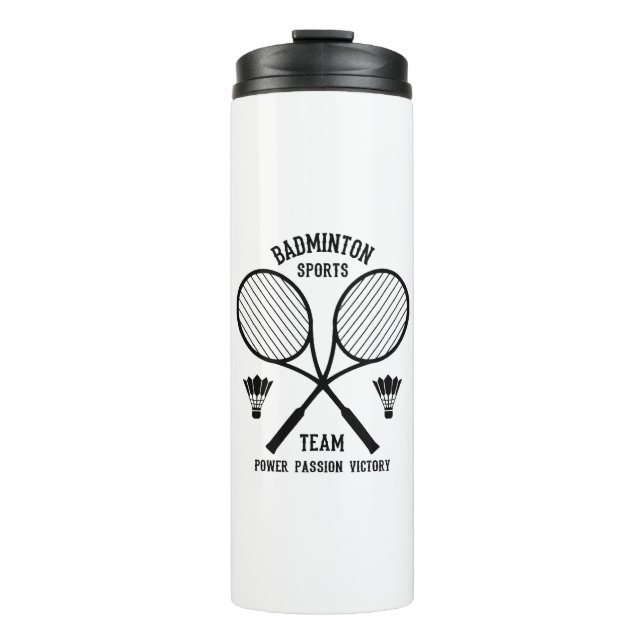 Garrafa Térmica Equipe de Esportes de Badminton (Frente)