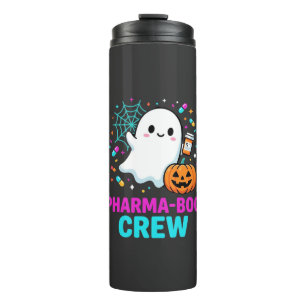 Garrafa Térmica Equipe de Farmacêutico no Halloween Pharma-Boo Fan