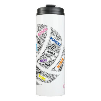 Garrafa Térmica Equipe personalizada de netball/ caneca térmica de