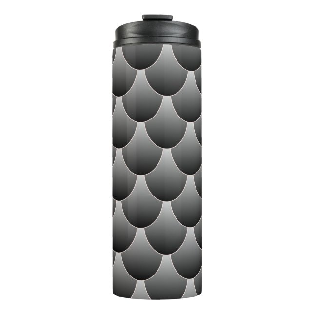 Garrafa Térmica Escalas de Cinza e preto (Frente)