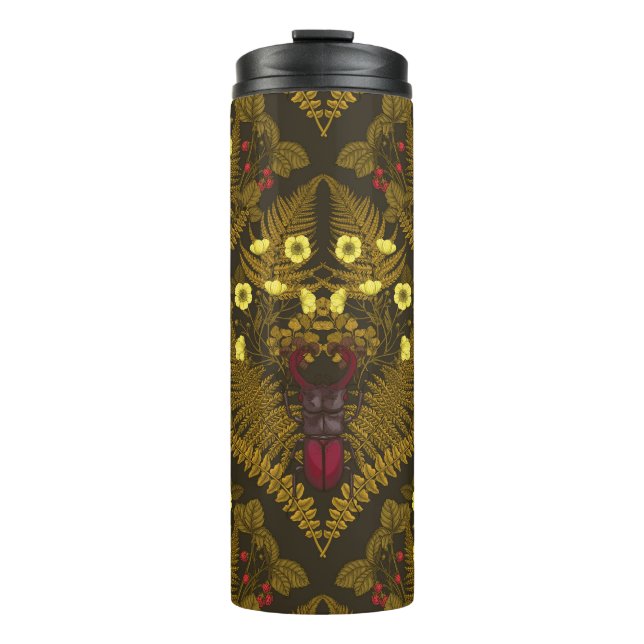 Garrafa Térmica Escaravelho e samambaias (Frente)