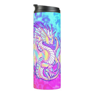 Garrafa Térmica Escrivora Rosa Bela Dragão Girassol Wyvern Inugami