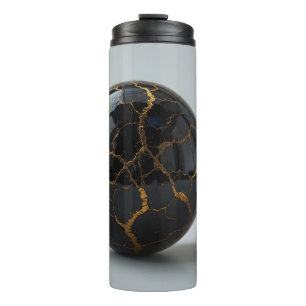 Garrafa Térmica Esfera Obsidiana Kintsugi