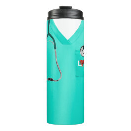 Garrafa Térmica Esfregões Médicos Adorados com Flores