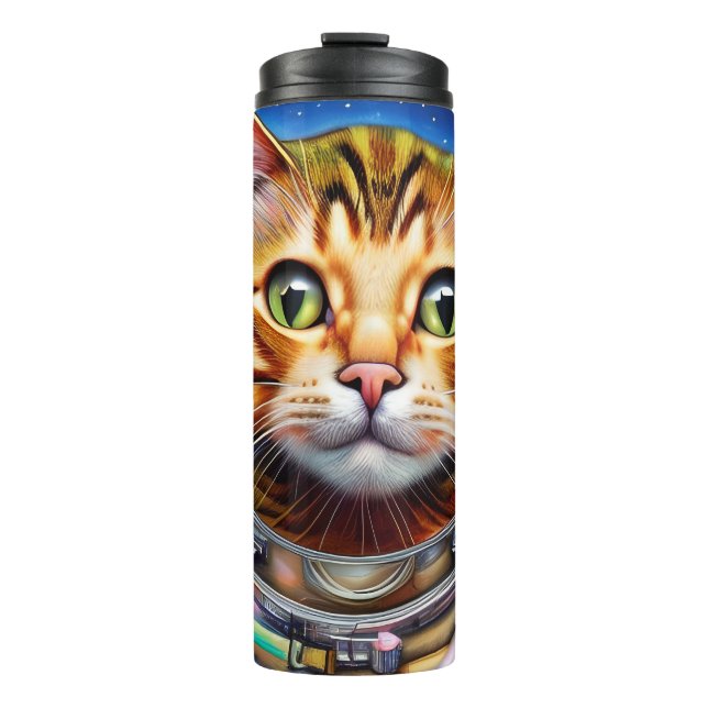 Garrafa Térmica Espaço Adorável, Abstrato Trabalho de arte (Frente)