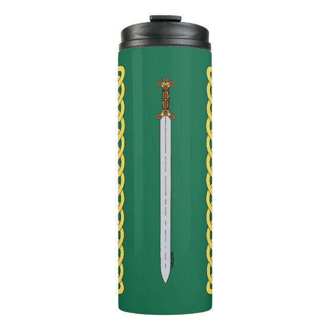 Garrafa Térmica Espada Celta Antiga e Knotwork (Frente)