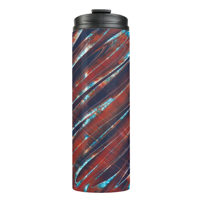 Garrafa Térmica Espiral Azul e Vermelho (Frente)