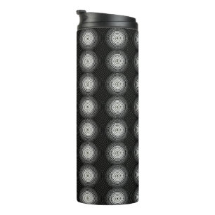 Garrafa Térmica Espiral Preto E Branco