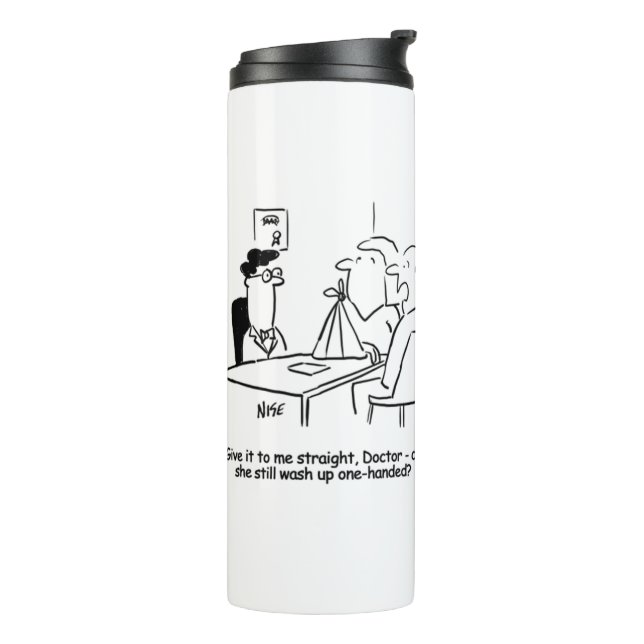 Garrafa Térmica Esposa tem braço quebrado em um misturador térmico (Giro à esquerda)