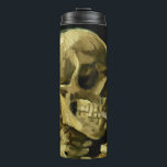Garrafa Térmica Esqueleto de Fumagem de Van Gogh<br><div class="desc">Tumbler térmico com a pintura a óleo de Vincent van Gogh Crânio de um esqueleto com cigarro queimado (1885-86). Um presente excelente para fãs do Poste-impressionismo e da arte holandesa!</div>