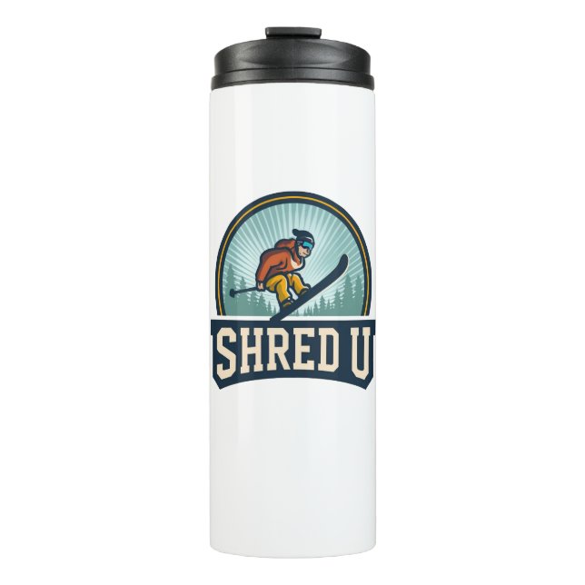 Garrafa Térmica Esqui da Shred University (Frente)