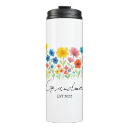 Garrafa Térmica Est Personalizado. Ano - Tumbler Térmico de Flor S