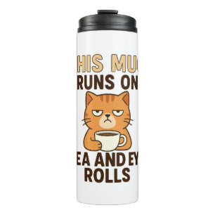 Garrafa Térmica Esta Caneca Funciona com Chá e Olhares de Desaprov