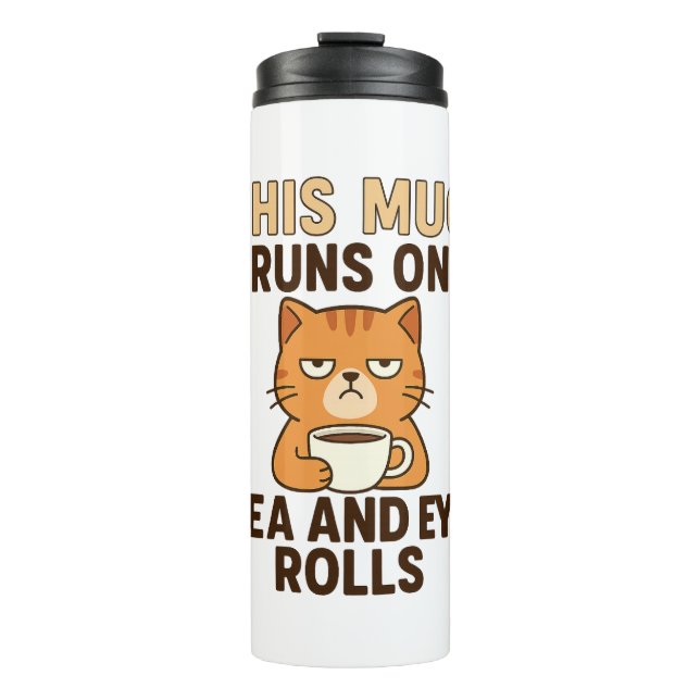 Garrafa Térmica Esta Caneca Funciona com Chá e Olhares de Desaprov (Frente)