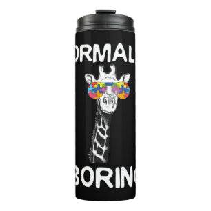 Garrafa Térmica Este design gráfico engraçado apresenta girafa c
